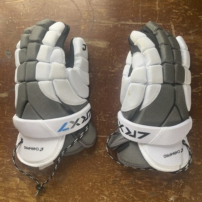 Champro LRX7 Junior Sz LGLL12 Gloves Split Cuff Adjustable Lace grey/white