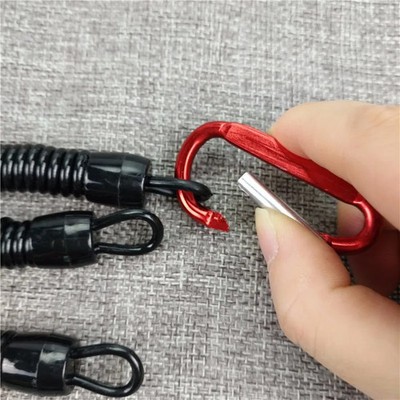 Angeln Lanyards 3 Stück 22cm Spiralkette Karabiner TPU Zubehör