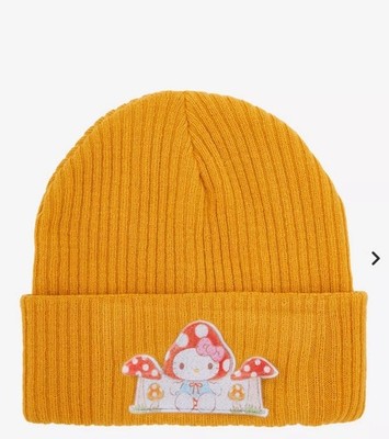 Sanrio Hello Kitty Mushroom Knit Beanie Hat NEW
