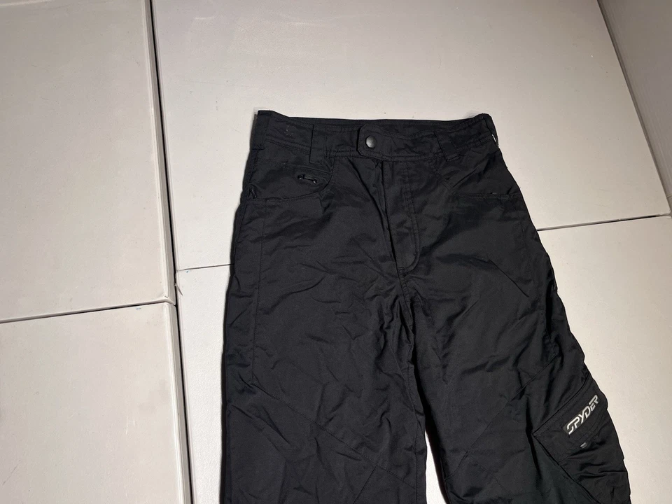 Spyder Pantalones de Nieve Niños 14 Negro Besos Esquí Snowboard Invierno Nylon Poli 28x26 Foto 2 de 4