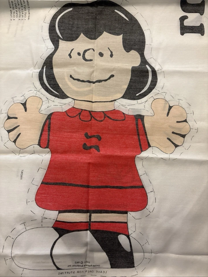 Painel de tecido artesanal vintage Peanuts Lucy de Charlie Brown para costura de brinquedo/travesseiro - Imagem 2 de 3