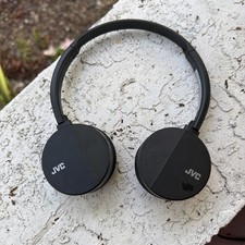 JVC Flats Wireless Bluetooth On-Ear Headphones Black HA-S23W 17H Battery Life