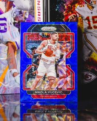 2021-22 Panini Prizm #100 Nikola Vucevic Blue Choice Prizm 9/39