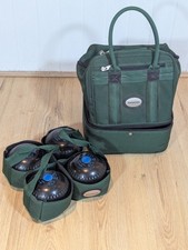 Almark Sterling Slim-Line Lawn Bowls Size 5HM Heavy – Set of 4 Emsmorn Carry Bag