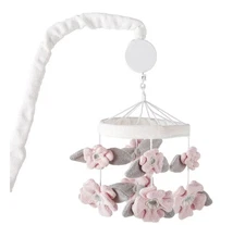 Levtex Baby Musical Adeline Mobile Flowers Pink Nursery