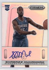 2013-14 Panini Prizm Auto Silver Prizm 17/25 Shabazz Muhammad #28 Auto 0b9