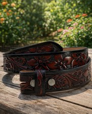 Western Genuine Leather Belt Full Grain Handmade Heavy Duty Without Buckle