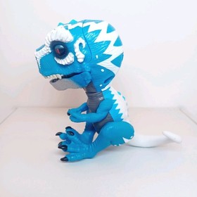 Fingerlings Dinosaur Untamed T-Rex Ironjaw Interactive Blue & White Tested Works