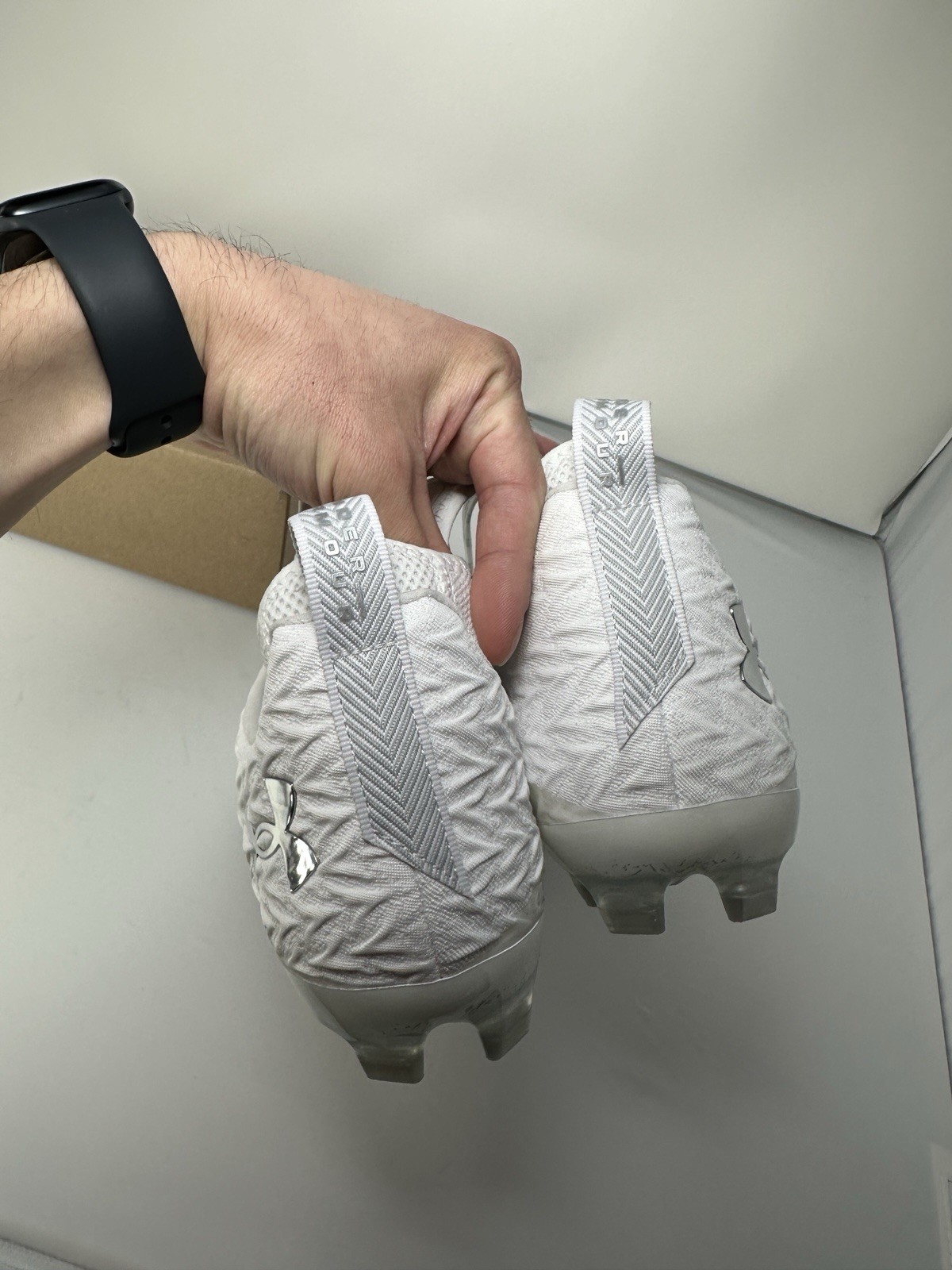 Under Armour Spotlight Clone Football Cleats White 3026334-100 Men’s Size 11 thumbnail 9