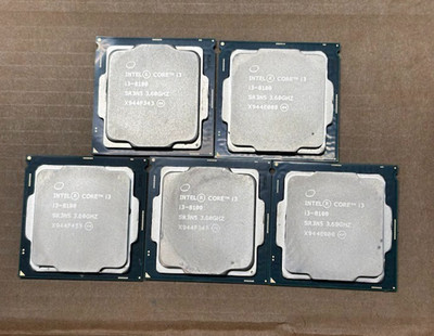 Intel Core i3-8100 SR3N5 3.6GHz 6MB Cache 4-Core Desktop CPU Processor Lot of 5