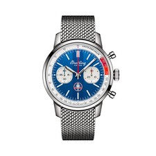 Breitling Top Time B01 Shelby Cobra Blue Dial Steel Bracelet Watch AB01763A1C1A1