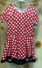 Minnie Mouse Woman  s Size L 12-14 Costume Hooded Dress With Ears  Bow And Tail
