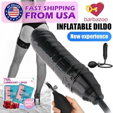 Extra Huge Inflatable-Dildo Pump Penis Anal Butt Plug G-spot Stimulator Sex Toys