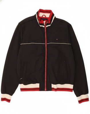 Tommy Hilfiger Herren Bomberjacke UK 42 XL Schwarz Nylon DS25