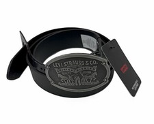 Levi's Men's 1.49 In 38MM Bovine Leather Belt Black Size 42 8707 