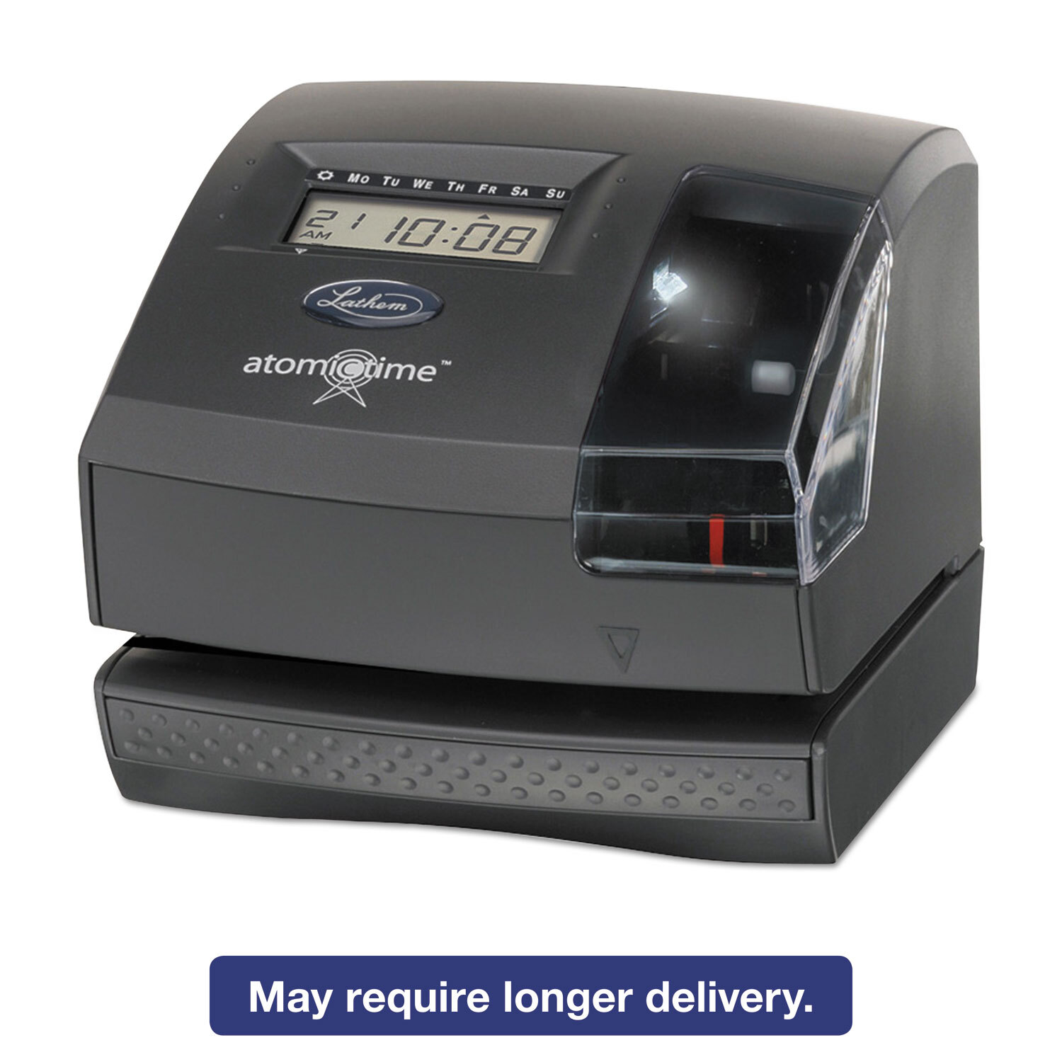 Lathem Time 1600E Wireless Atomic Time Recorder with Tru-Align Feature Dark Gray