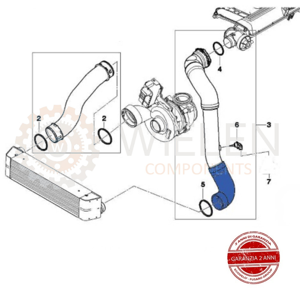 Sleeve Intercooler Hose Turbo Air For BMW X3 E83 3.0d 3.0sd 