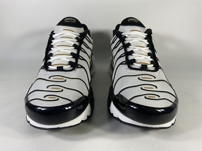 Nike Air Max Plus Tn Black Metallic Gold White Mens Size 8