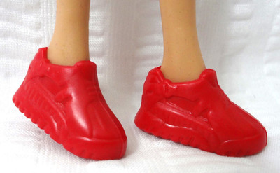 Barbie Doll Shoes Sneaker Red Tennis Sporty Gym Athletic Fashion