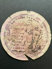 1847 Cheadle pocket watch makers paper reverse annotated James Meakin pottery