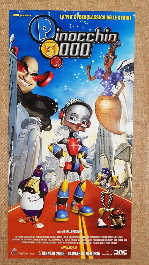 Locandina originale film P3K - Pinocchio 3000 (2004) - Regia di Daniel Robichaud