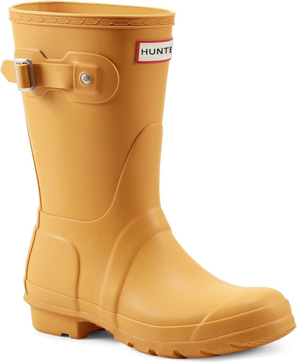 HUNTER W ORIGINAL SHORT Rain Boots Yellow New | eBay
