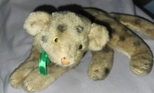 Vintage Plush Leopard Toy Stuffed w/tufts STEIFF DAKIN 12"L head to tail