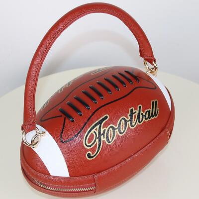 Handbag in the shape of an American football, wallet, clutch bag for  UK