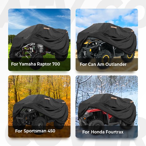 KEMIMOTO 300D ATV Storage Cover Heavy Duty for CFMOTO CFORCE 800 XC 600 Touring2 - Picture 10 of 11
