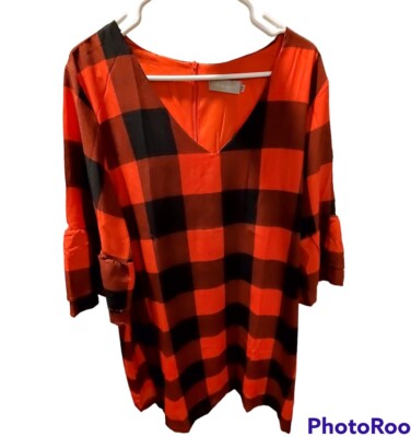strapless open back dress Old Navy Buffalo Check Dress- Size XS main image 1