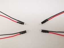  LED Beleuchtungssatz Carrera® Digital , Slot.it etc, verkabelt 2 Rot  2 Weiß