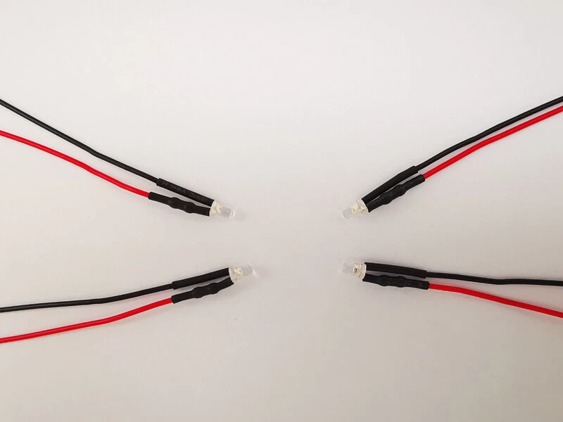 LED Beleuchtungssatz Carrera® Digital , Slot.it etc, verkabelt 2 Rot 2 Weiß