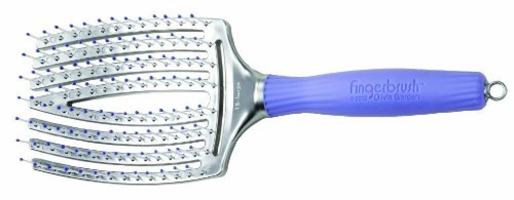 (TG. Taglia L) Olivia Garden Fingerbrush Spazzola Piatta con Setole Nylon, Tagli