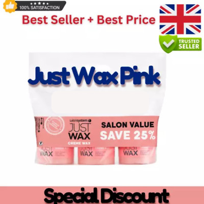 Just Wax Pink Creme Wachssalon System Haarentfernung Pink Waxing Pack (3 für 2)