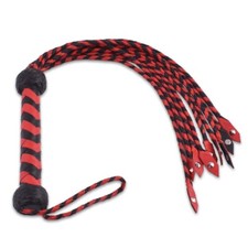 Real Leather Flogger BDSM Metal Studs Flogger Whip 09 Tails sex adult play