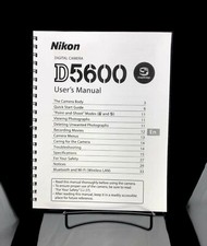Nikon D5600 5600 Instruction Owners Manual D5600 Book Coil Bound