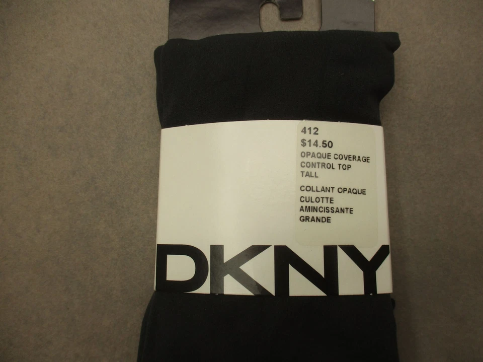 NUEVO CON ETIQUETAS DKNY Talla LT Mujer Gris Elastizado Opaco Cobertura Control Top Medias 1B Foto 2 de 4