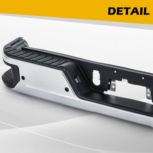 For 19-24 Chevy Silverado Gmc Sierra 1500 Chrome Rear Bumper W/ Sensor Holes - Picture 21 of 21
