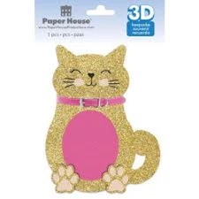  Paper House  STICKERS GOLD KITTEN / CAT