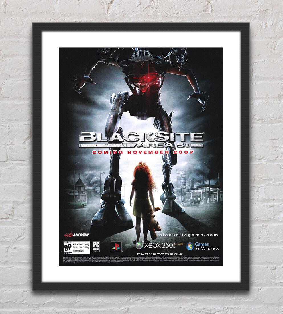 2007 BlackSite: Area 51 PS3 Xbox 360 PC Print Ad/Poster Video Game Promo Art