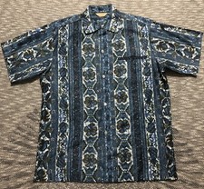 Vintage Hawaiian Shirt Loop Collar Tropicana Made In Honolulu Hawaii Tiki Aloha