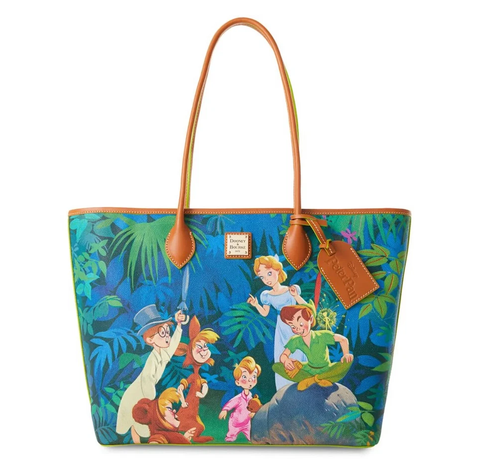 Disney Dooney & Bourke Питер Пэн большая сумка с короткими ручками кожаная сумка сумочка с Ярлыками WDW - Изображение 2 из 3