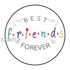 30 BEST FRIENDS FOREVER ENVELOPE SEALS LABELS STICKERS 1.5" ROUND FAVORS GIFTS