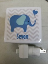 baby night light with Blue Elephant Seven
