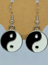 Ying Yang Dangle Earrings - NEW