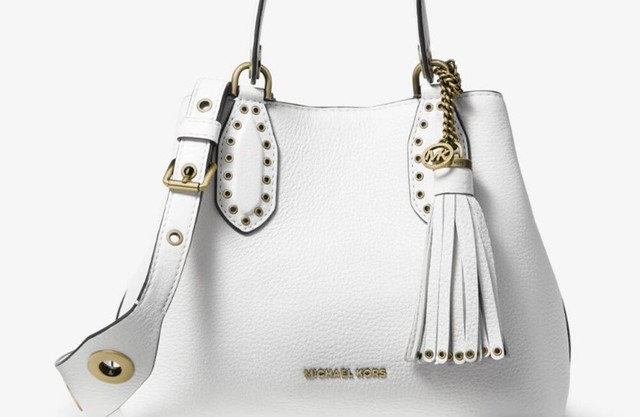 michael kors brooklyn small leather satchel