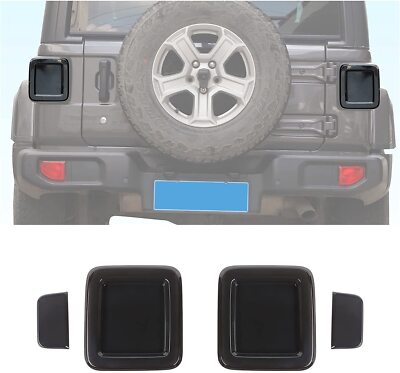 Rear Tail Light Lamp Cover Guard Trim For Jeep Wrangler JL 2018+ blackened 4PCS