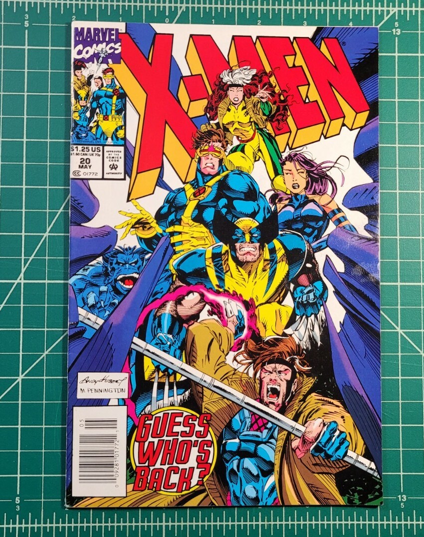 X-Men #20 (1993) Newsstand Marvel Jim Lee Wolverine Gambit Beast