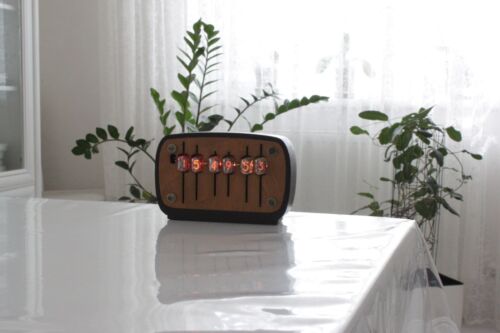 Case Nixie tube clock with IN-17 tubes style Remote Motion Sensor Temperature - Picture 26 of 29