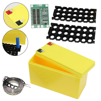 2022 12V 3S 7P Li-ion Rechargeable Battery Box w/ Bracket+40A BMS+Nickel Strips